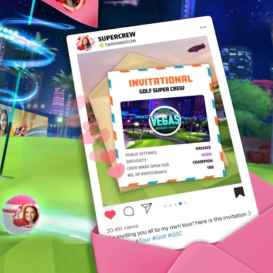 Social post z zaproszeniem do turnieju Vegas Speedway